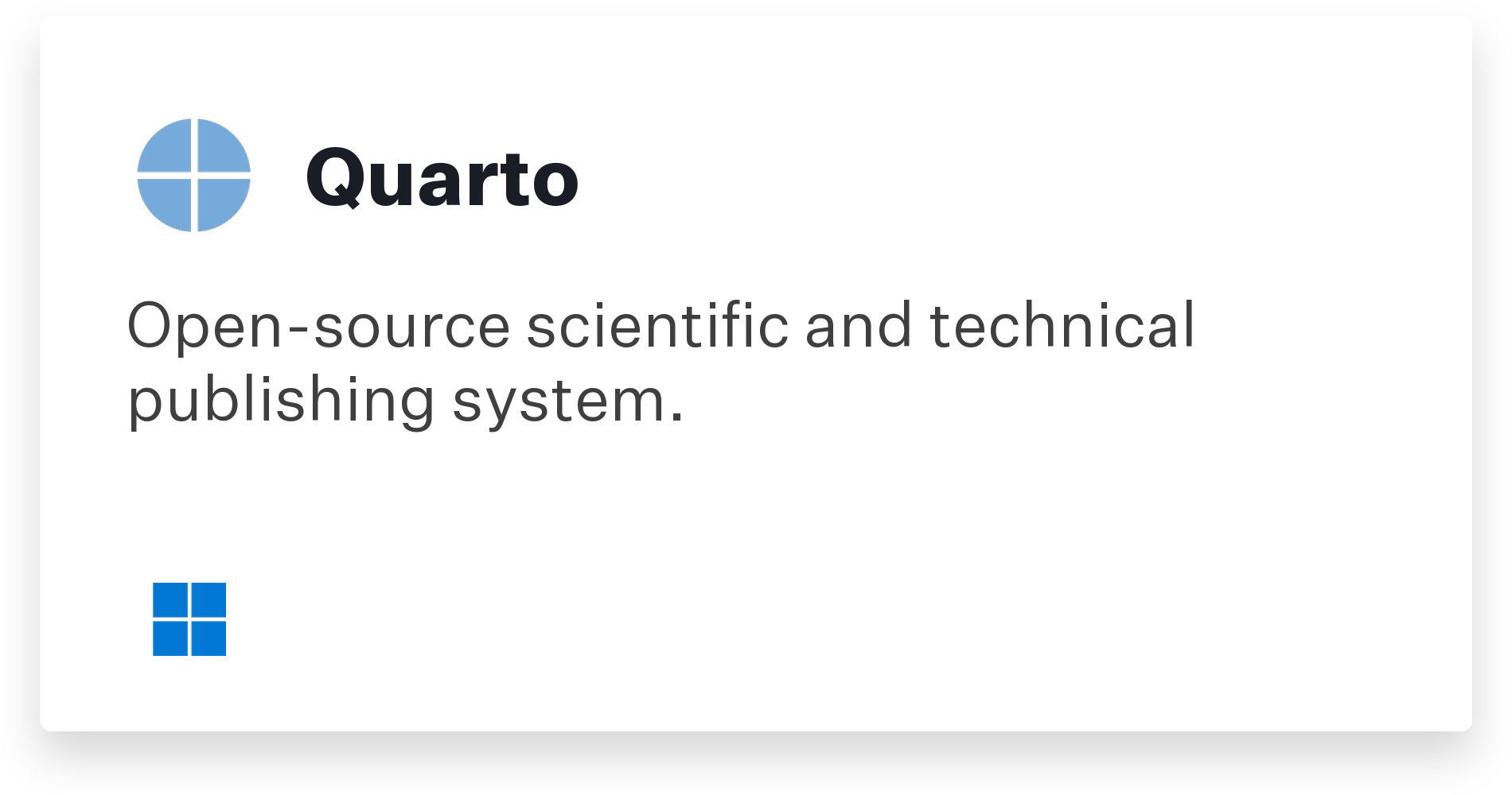 Quarto Title Card