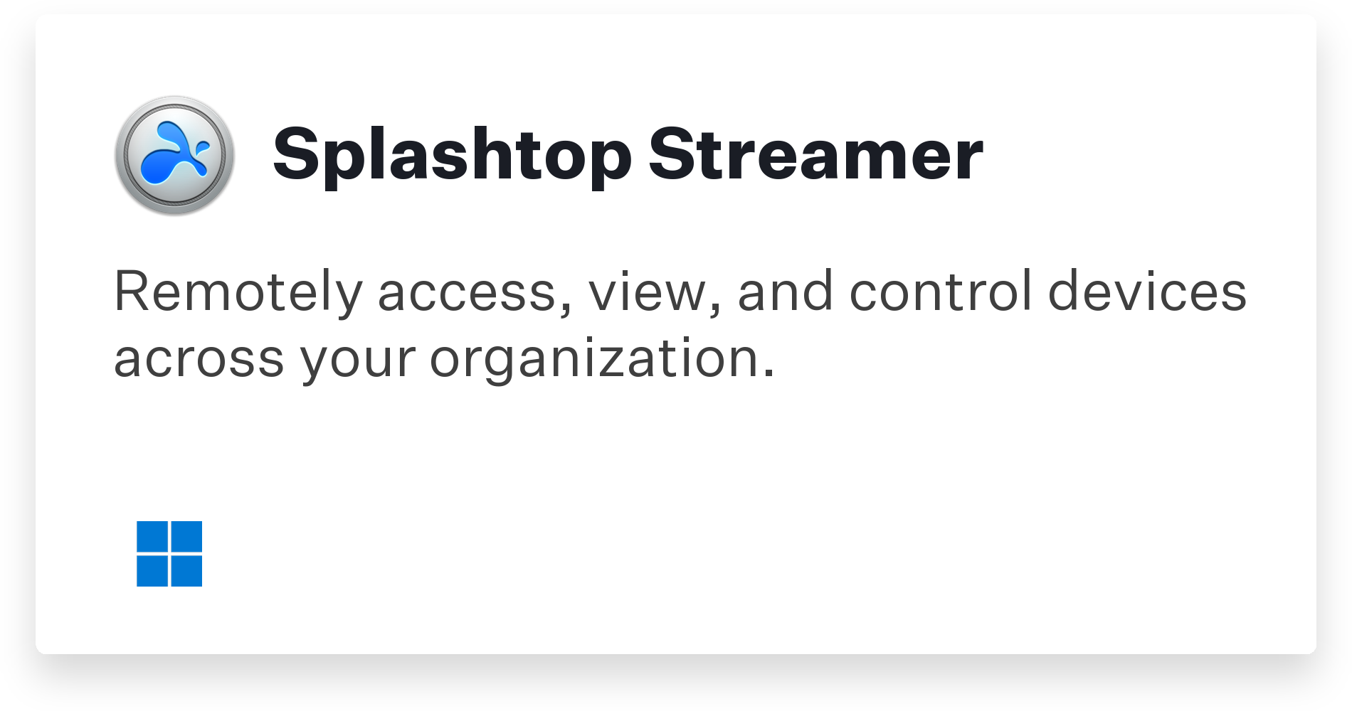 Splashtop Streamer Title Card