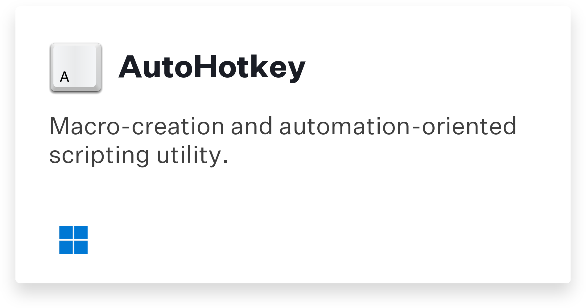 AutoHotkey Title Card