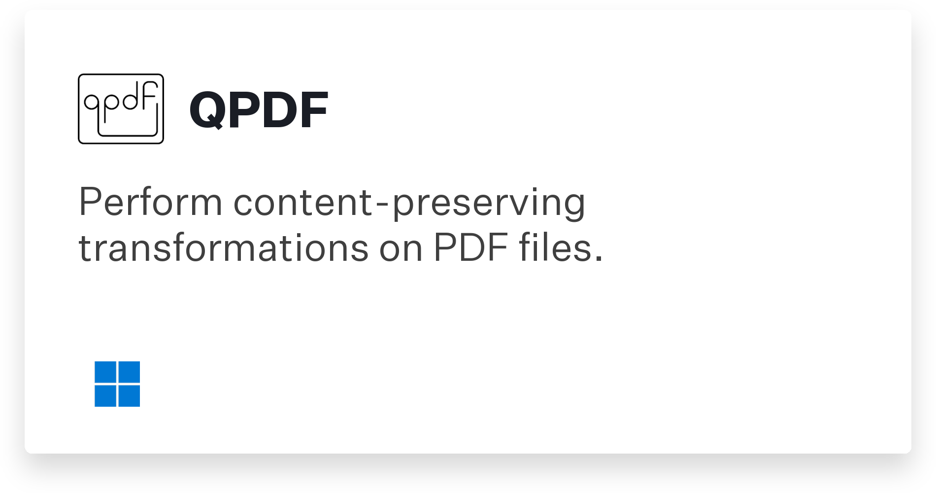 QPDF Title Card