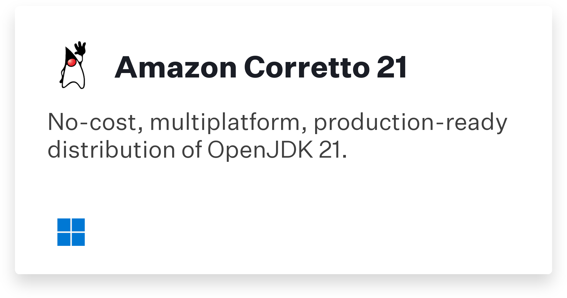 Amazon Corretto 21 Title Card