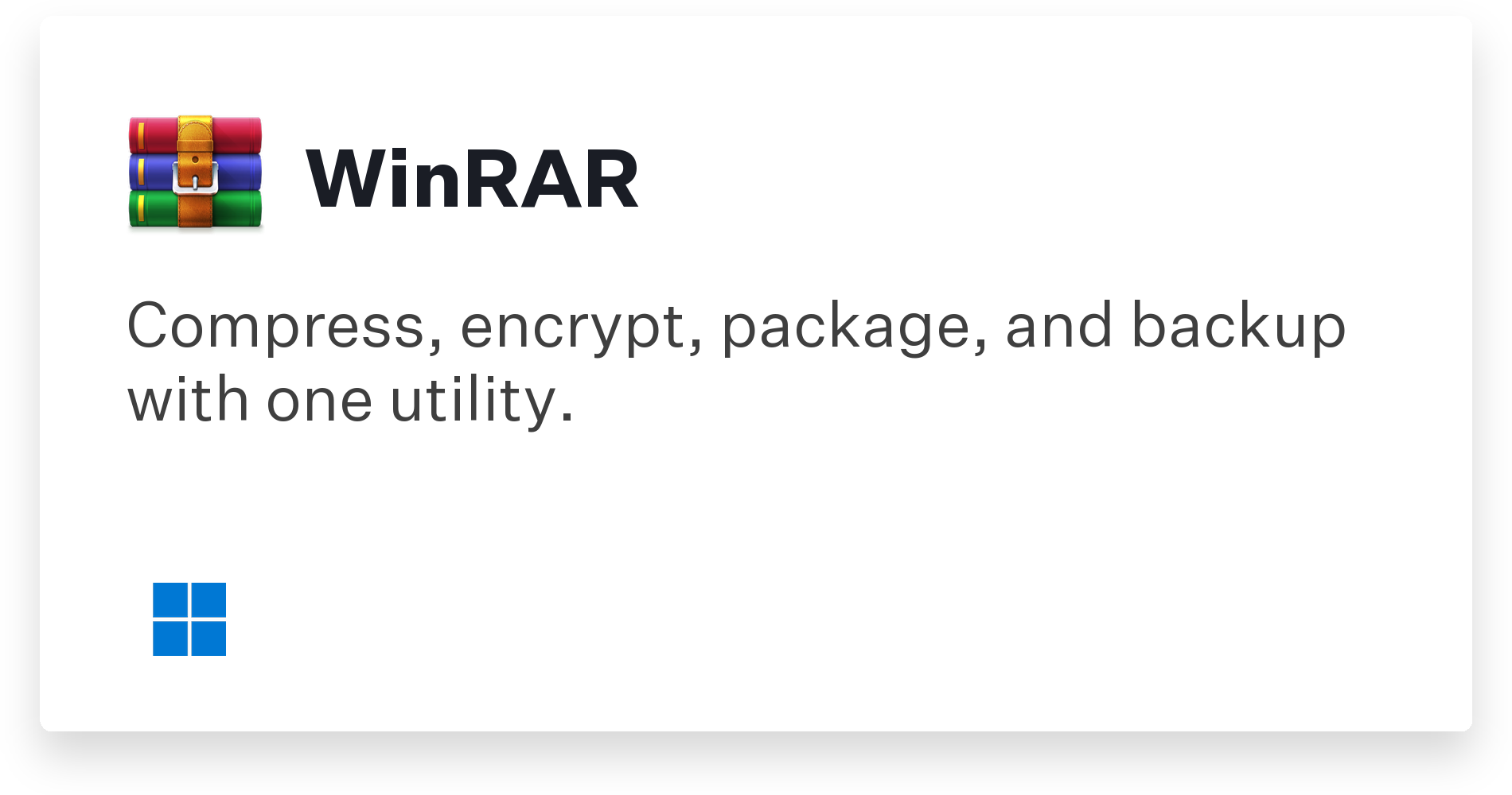 WinRAR Title Card