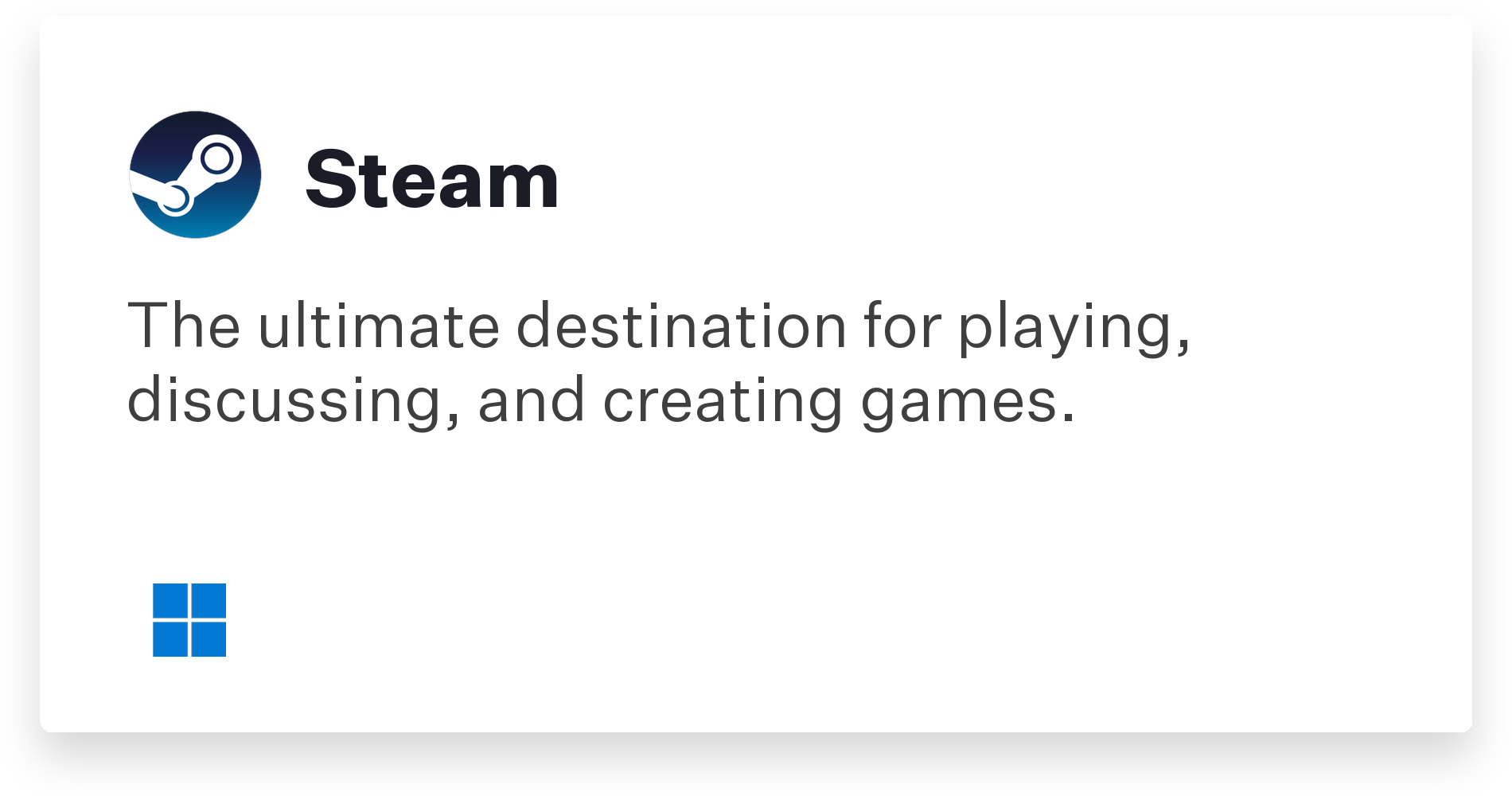 Steam Title Card