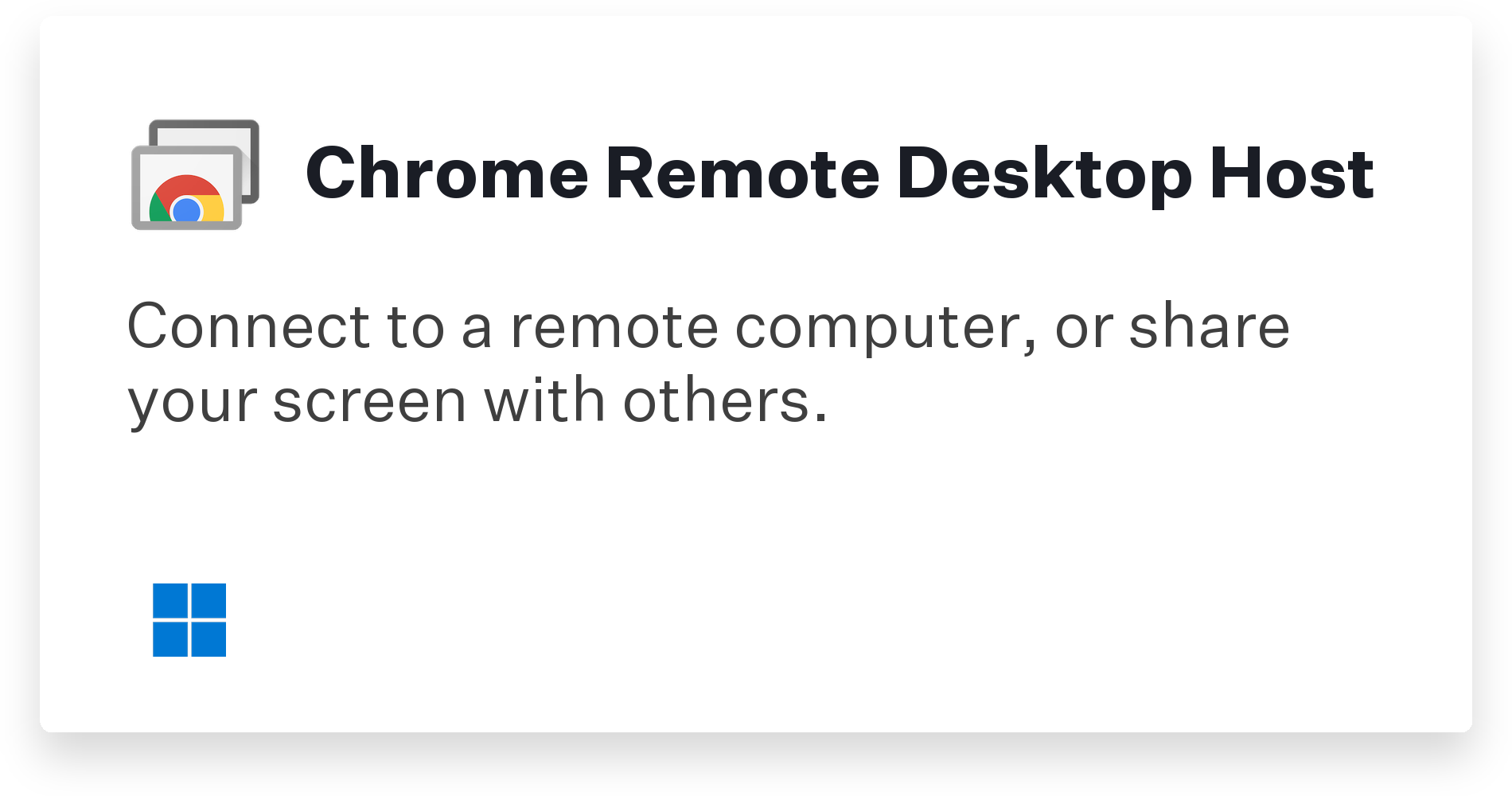 Chrome Remote Desktop Host Title Card