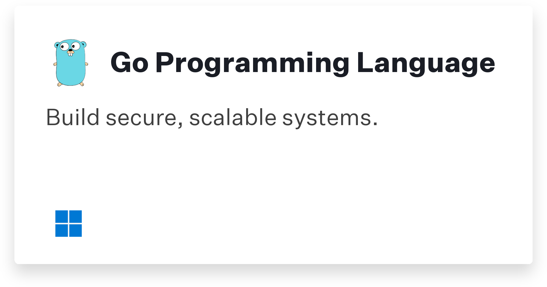 Go Programming Language Title Card