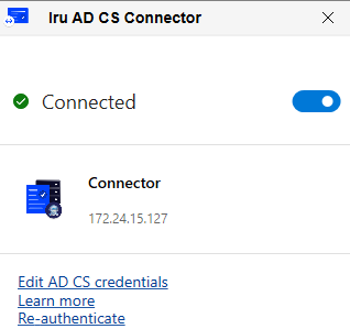 AD CS connector client application