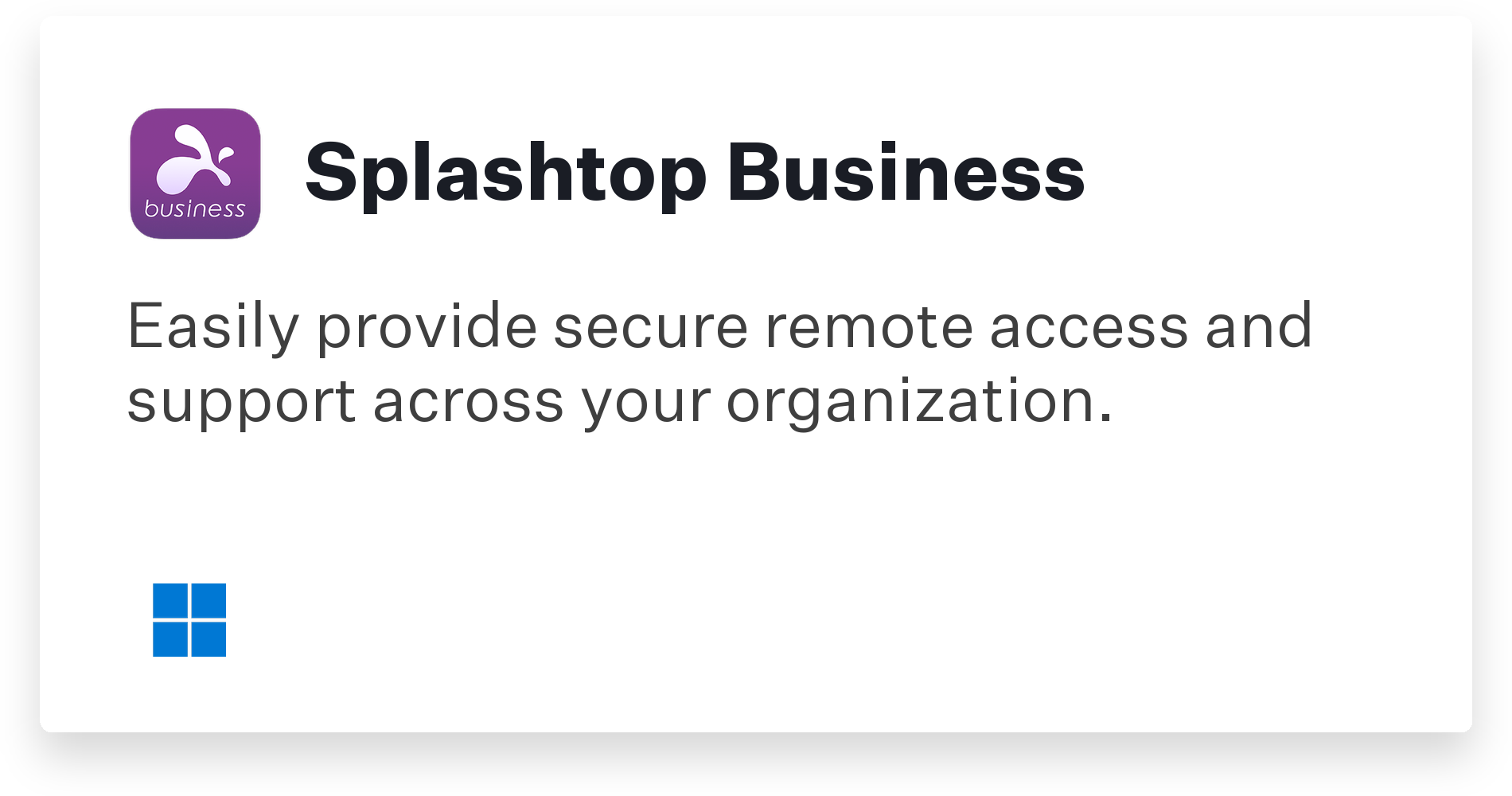 Splashtop Business Title Card