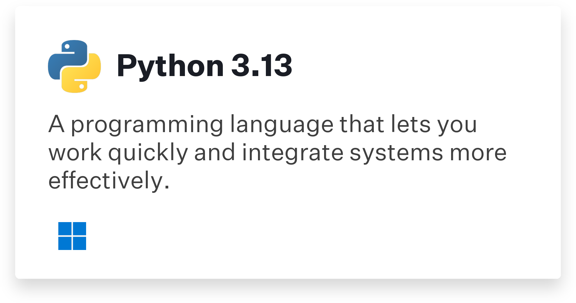 Python 3.13 Title Card