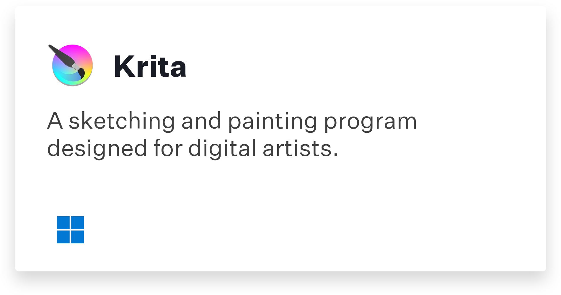 Krita Title Card