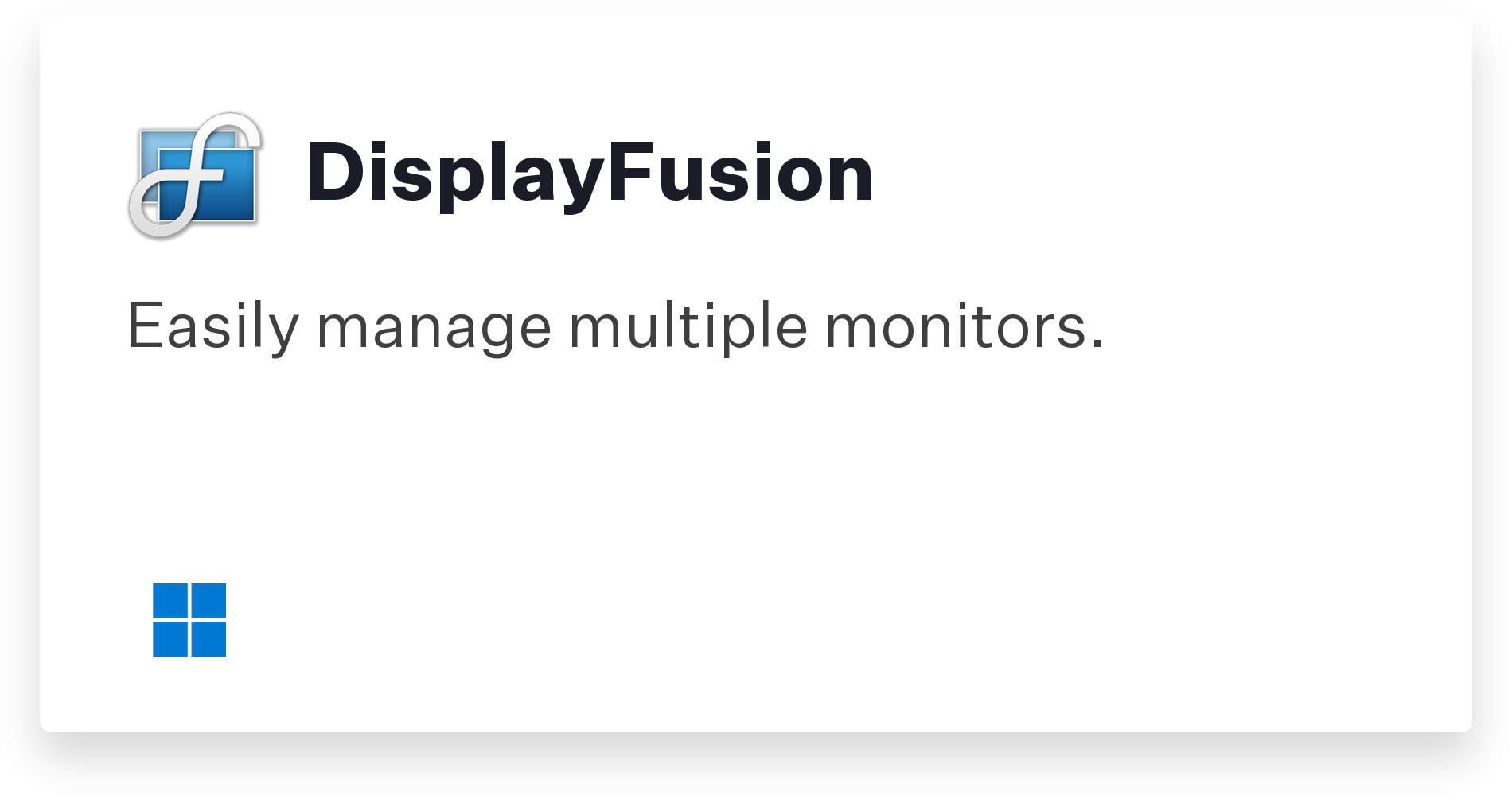 DisplayFusion Title Card