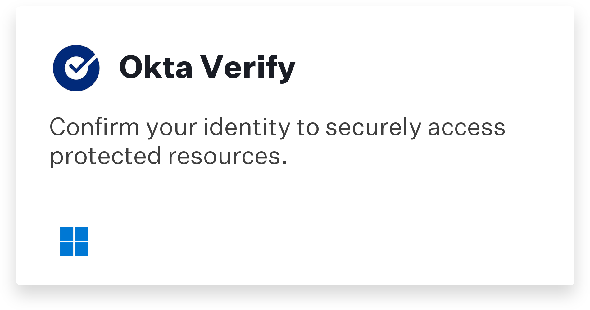 Okta Verify Title Card
