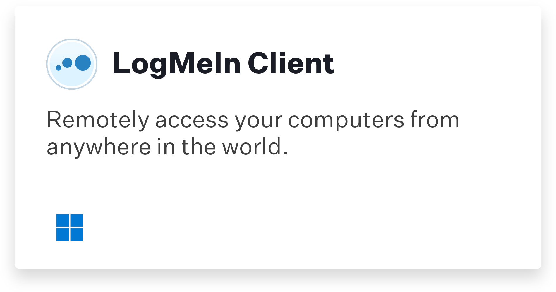 LogMeIn Client Title Card