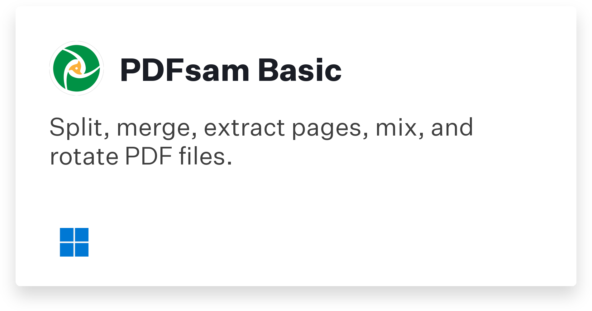 PDFsam Basic Title Card