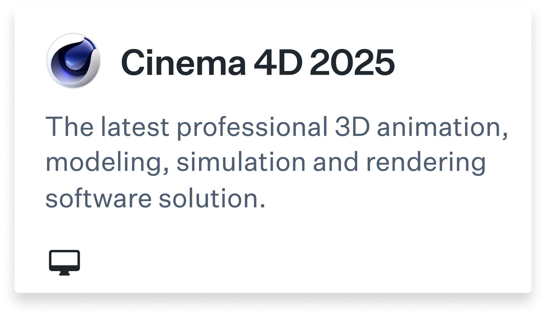 Cinema 4D 2025 Title Card