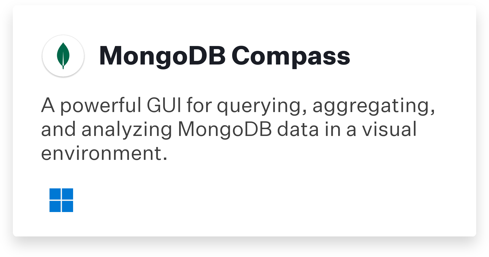 MongoDB Compass Title Card