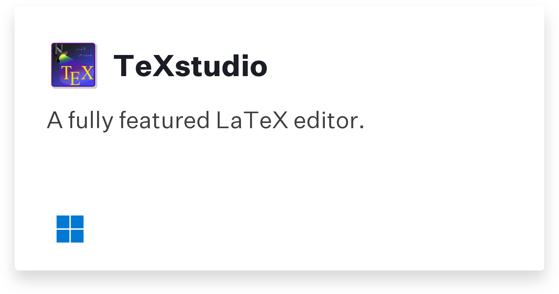 TeXstudio Title Card