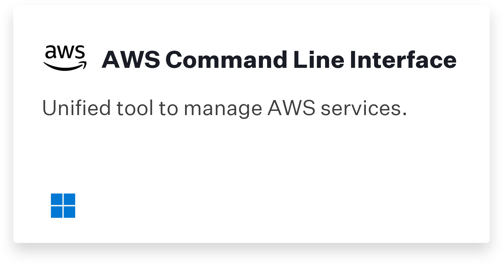 AWS Command Line Interface Title Card