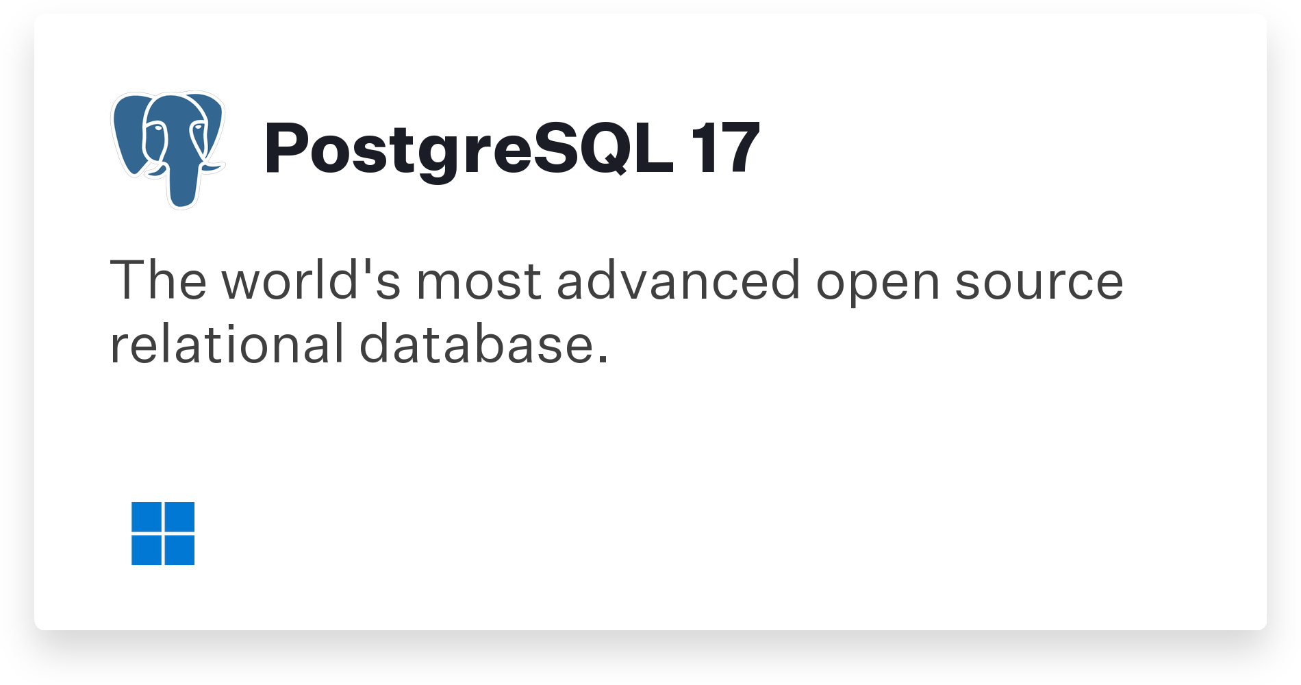 PostgreSQL 17 Title Card
