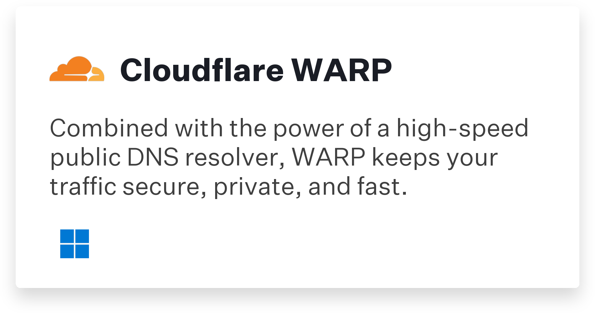Cloudflare WARP Title Card