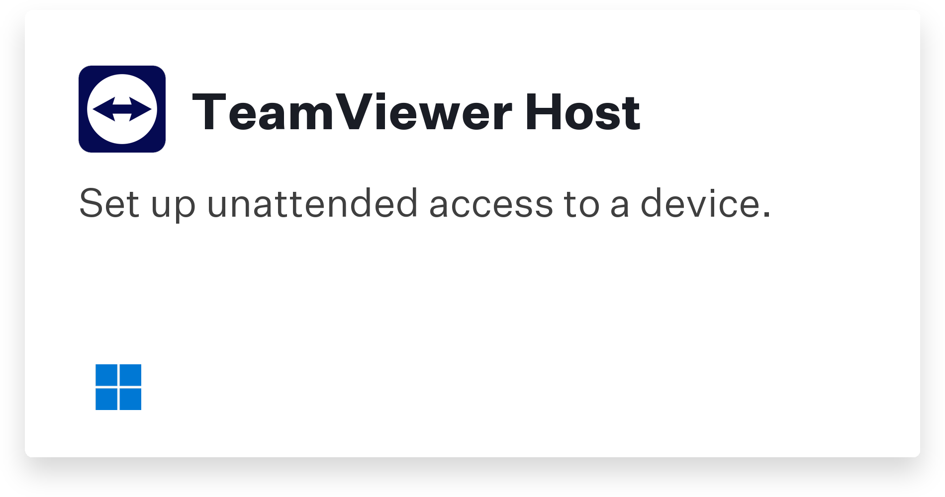 TeamViewer Host Title Card