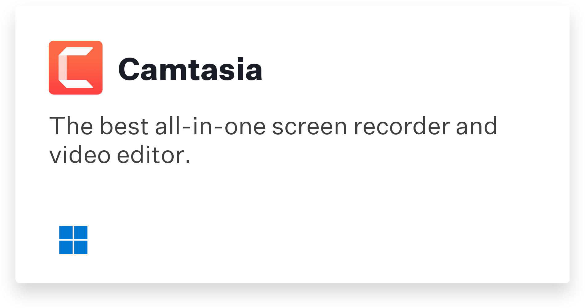 Camtasia Title Card