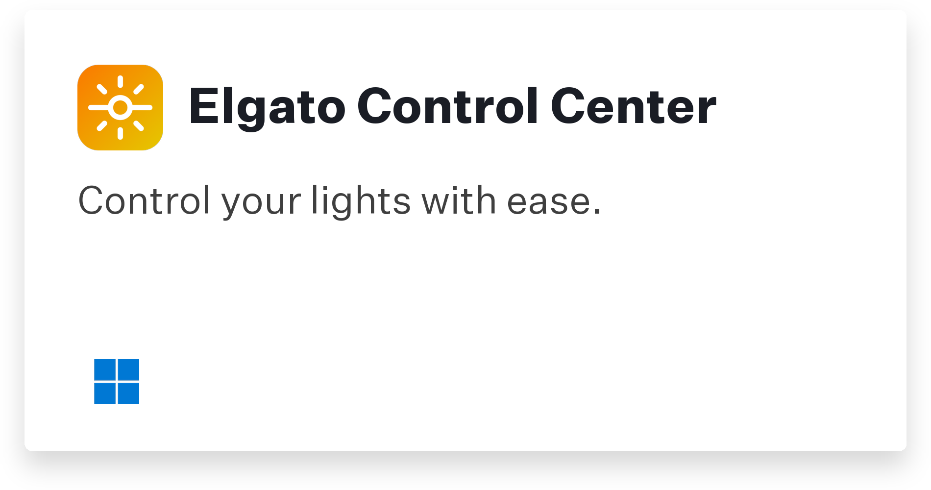 Elgato Control Center Title Card