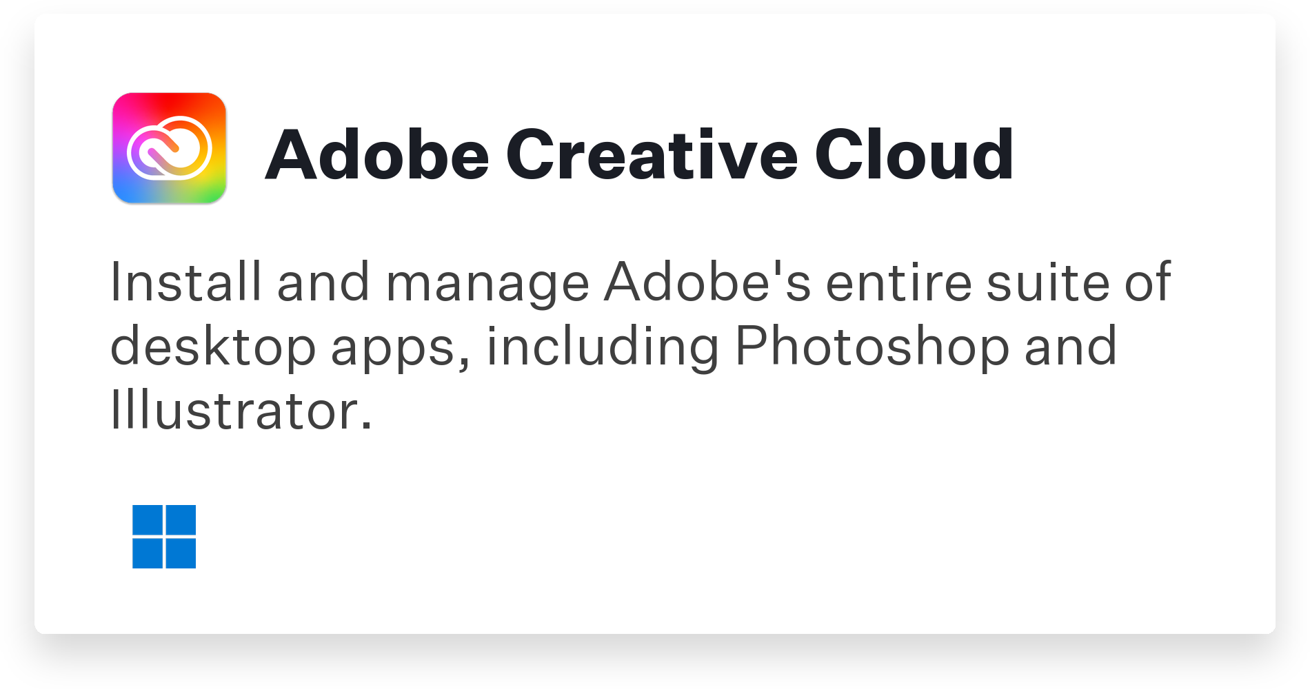 Adobe Creative Cloud Title Card