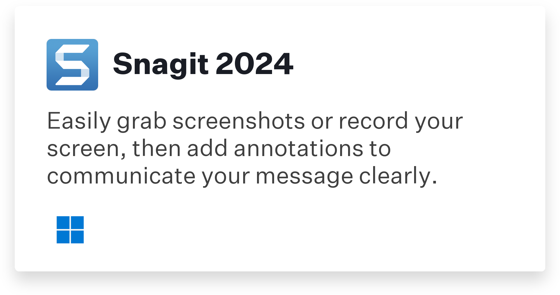 Snagit 2024 Title Card