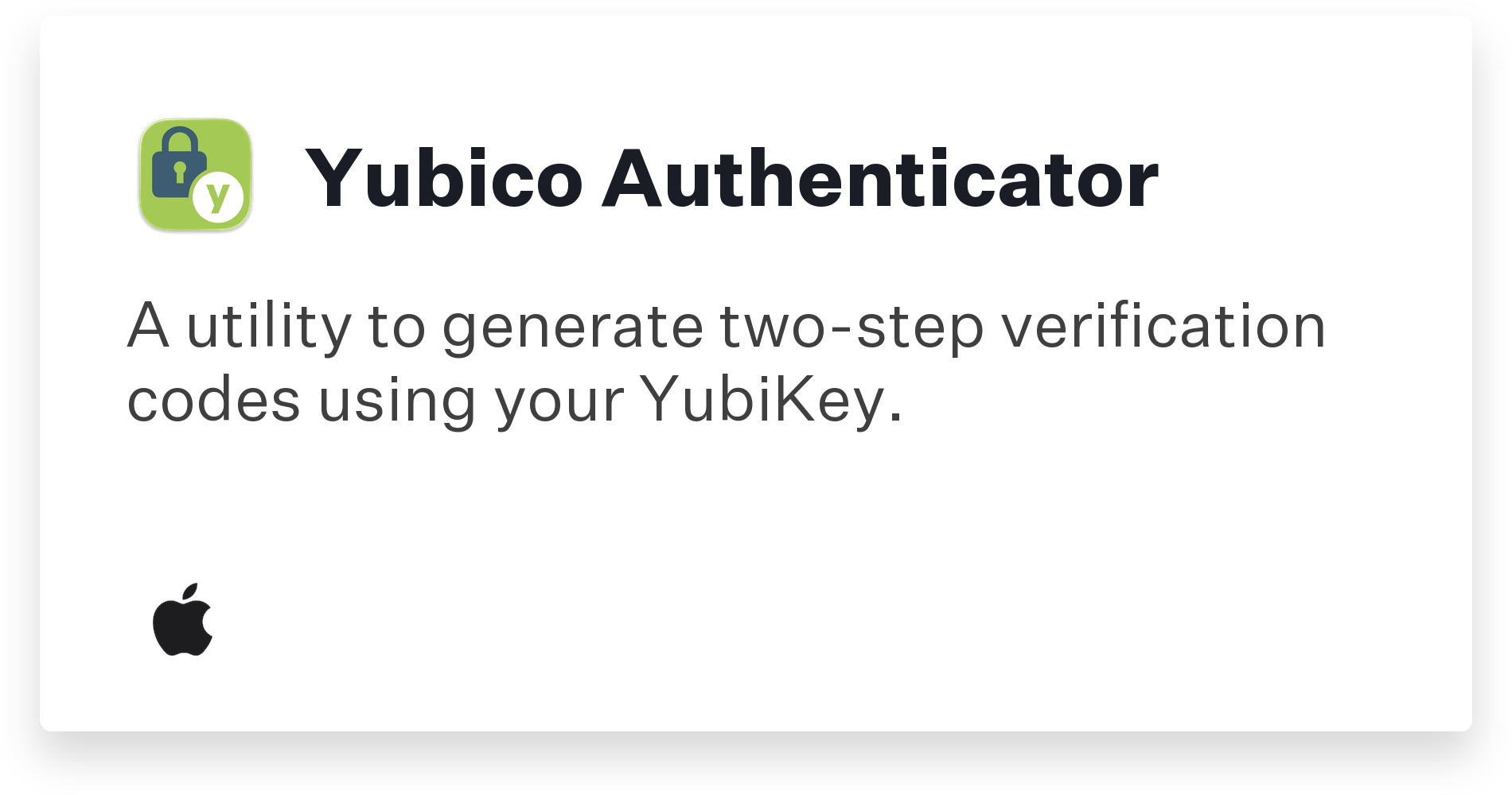 Yubico Authenticator Title Card