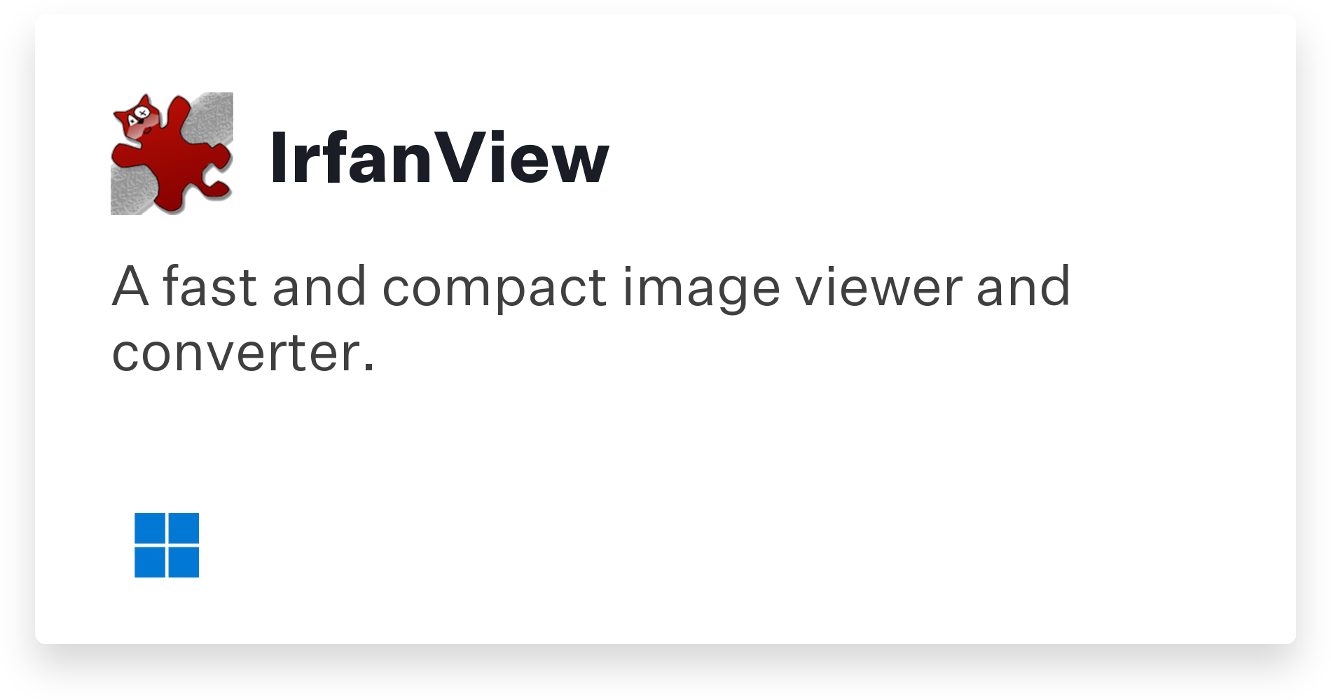 IrfanView Title Card